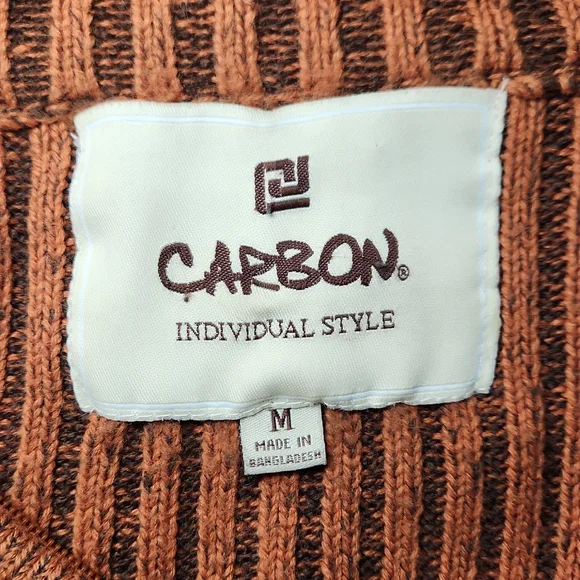 Carbon Individual Style Quarter Zip Sweater Size M